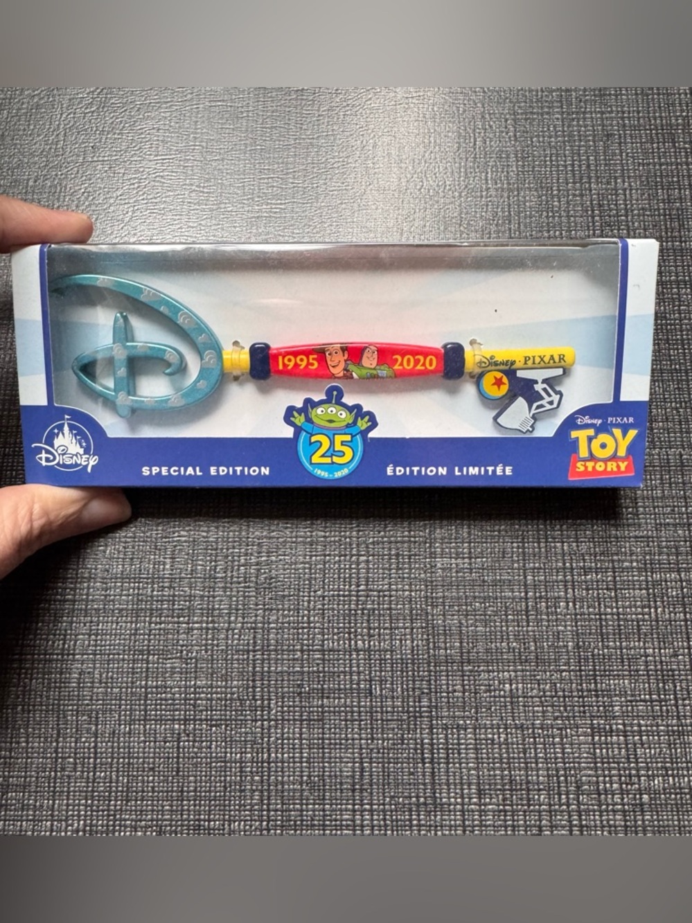 Disney Toy Story 25th Anniversary Collectible Key - Red, Yellow, Teal, Blue